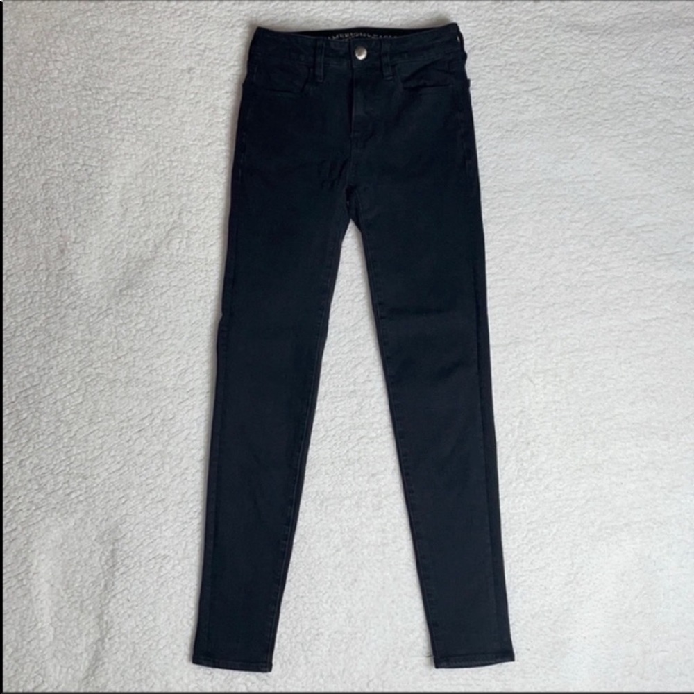 American Eagle Black Jeans Denim High Rise Jegging 
Size 00